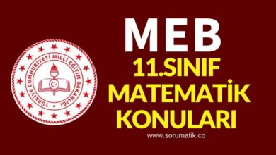 11.Sınıf Matematik Konuları-Üniteleri (Yeni Müfredat)