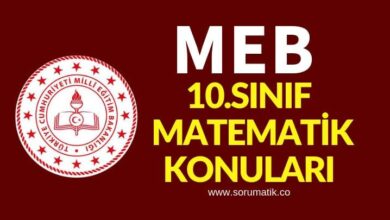 10.Sınıf Matematik Konuları-MEB 3