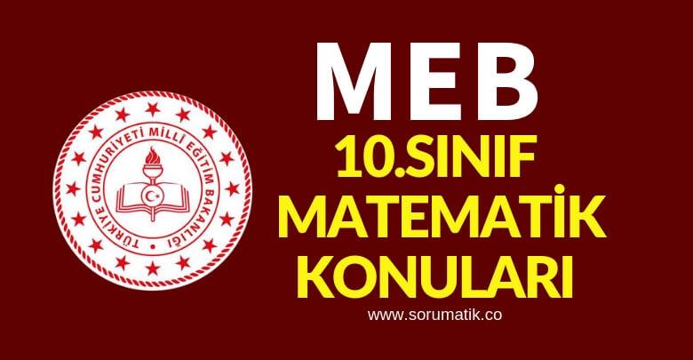 10.Sınıf Matematik Konuları-MEB 3