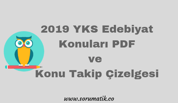 2019 YKS Edebiyat Konuları PDF