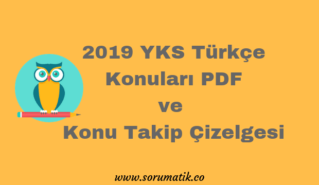 2019 TYT Türkçe Konuları PDF