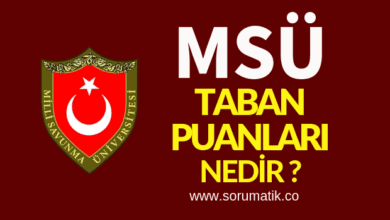 2019 Milli Savunma Üniversitesi (MSÜ) Taban Puanları