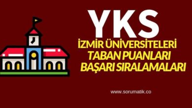 2019 İzmir Üniversiteleri ve Taban Puanları [ÖSYM-YÖK]