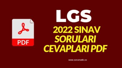 2022 LGS Sınav Soru ve Cevapları