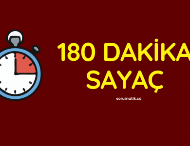 180 Dakika YKS AYT Geri Sayım Sayacı: