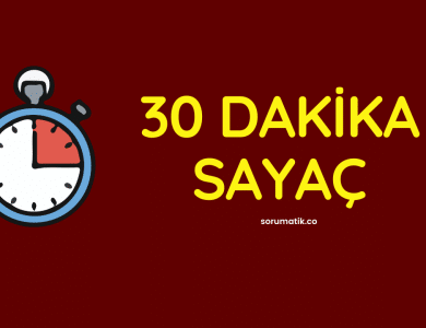 30 Dakika Geri Sayım Sayacı: Yarım Saatin Gücünü Keşfedin