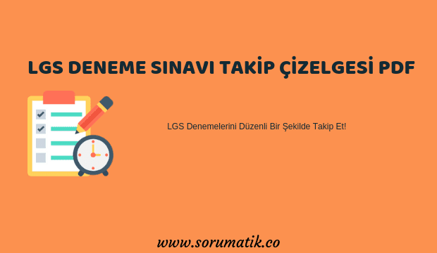 Sorumatik 2019 LGS Deneme Sınavı Takip Çizelgesi PDF