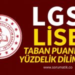 LGS lise taban puanları ve yüzdelik dilimleri