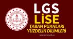 LGS lise taban puanları ve yüzdelik dilimleri