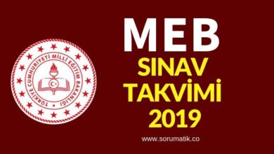 MEB Sınav Takvimi 2019