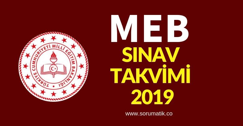 MEB Sınav Takvimi 2019