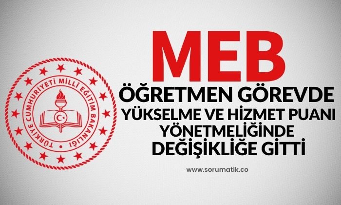 Öğretmenler Yeni Yönetmelik ile Hizmet Puanı Kazanabilecekler