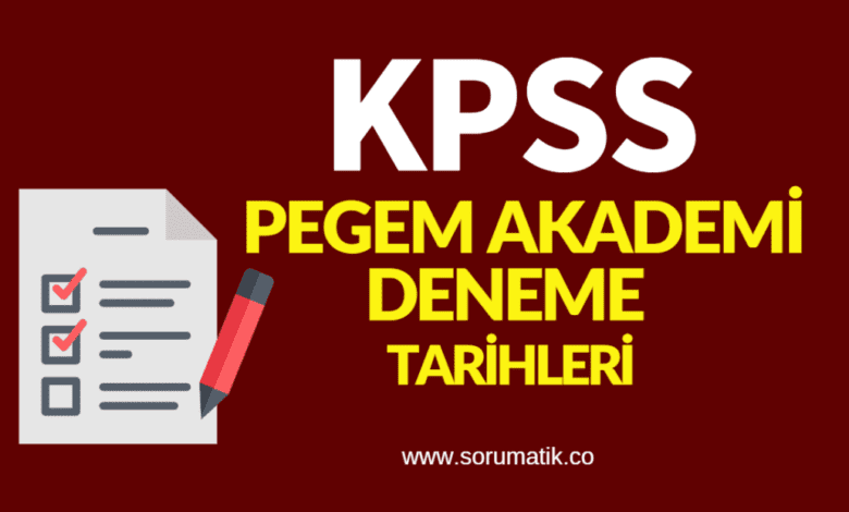 2019 PEGEM Yayınları (Akademi) Türkiye Geneli Deneme Sınavları Tarihleri (Takvimi)-Sonuçları KPSS ÖABT DGS ALES 2