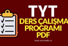 TYT Çalışma Programı PDF 2019-2020 2