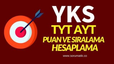 YKS TYT AYT Puan Hesaplama - TYT AYT Sıralama Hesaplama 2020